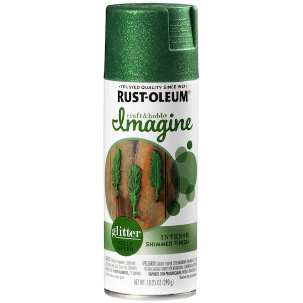 Rust-Oleum Kelly Green, Intense Shimmer, Acrylic, 10.25 oz, 4 PK 354070 - main